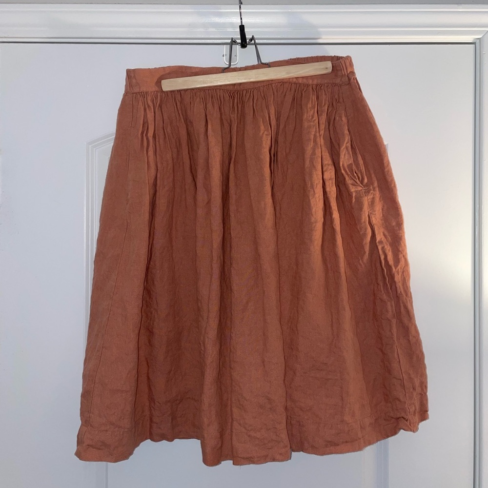 notPERFECTLINEN Pink Linen Skirt - Picture 2 of 9